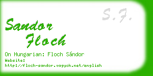 sandor floch business card